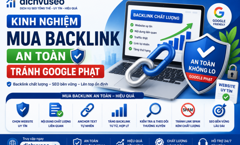 Kinh nghiệm mua Backlink an toàn tránh Google phạt